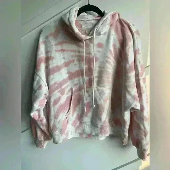 American eagle 1566 Ki Classic Hi Low Hoodie Multicolor Pink Size XS oversized - Picture 6 of 11